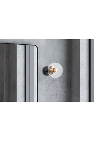 Applique murale Atmaca - Noir et cuivré - 15 W