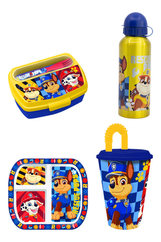 Portapranzo, borraccia, piatto piano e bicchiere Paw Patrol