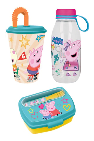 Lunchbox, borraccia e bicchiere Peppa Pig