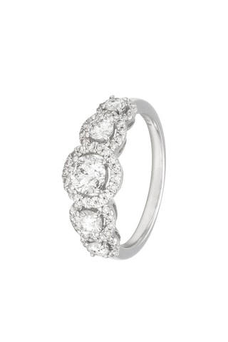 Anel Gabriela - Ouro branco e diamantes