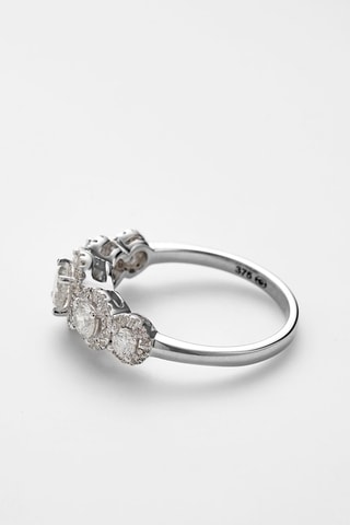 Anel Gabriela - Ouro branco e diamantes