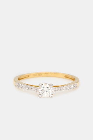 Anel solitário Merveille - Ouro amarelo e diamante