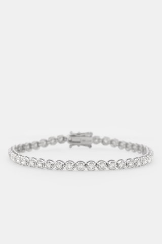 Pulseira Rivière - Ouro branco e diamantes
