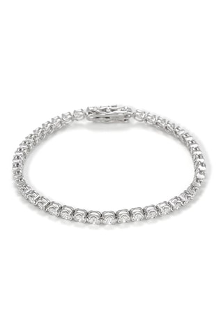 Pulseira Rivière 4 quilates - Ouro branco e diamantes
