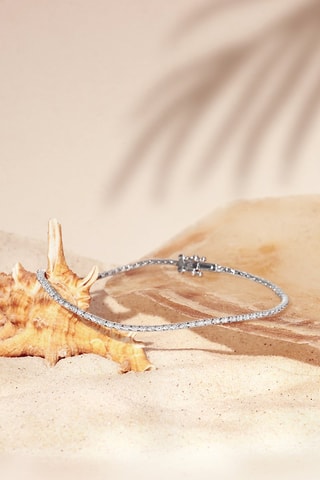 Pulseira Rivière - Ouro branco e diamantes