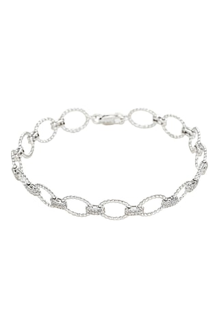 Pulseira Encadenada - Ouro branco e diamantes