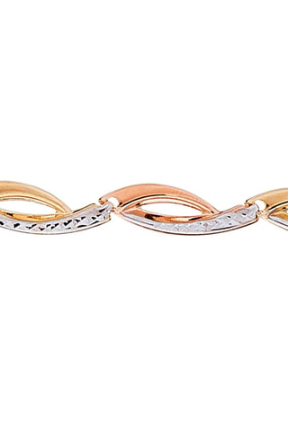 Pulseira Donatella - Ouro branco, ouro amarelo e ouro rosa