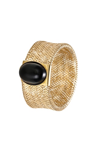 Bague Onyx Flamboyant - Or jaune et onyx
