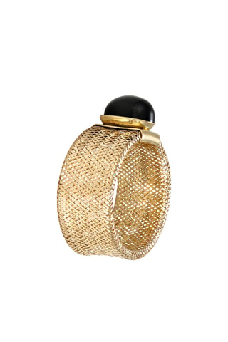 Bague Onyx Flamboyant - Or jaune et onyx