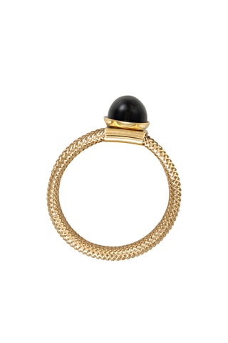 Bague Onyx Flamboyant - Or jaune et onyx