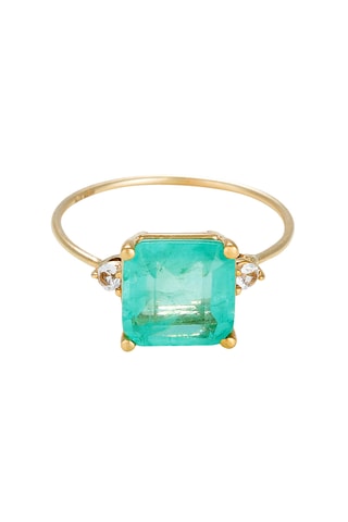 Bague Espoir - Or jaune, quartz et topazes