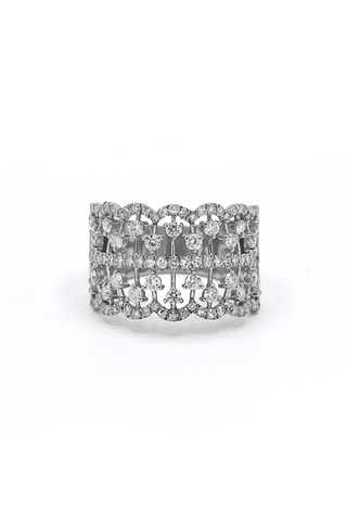 Anel Stockholm - Ouro branco e diamantes
