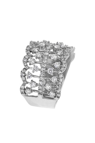 Anel Stockholm - Ouro branco e diamantes