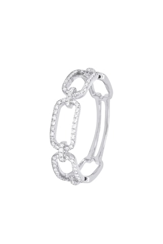 Anel Meredith - Ouro branco e diamantes