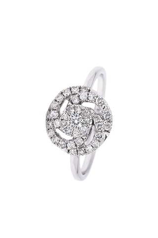 Anel Rose de Diamants - Ouro branco e diamantes
