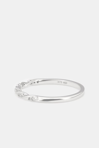 Anel Eternelle Torsade - Ouro branco e diamantes