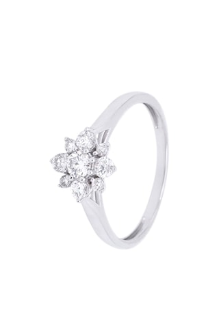 Anel Saraphina - Ouro branco e diamantes