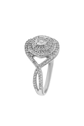 Anel Hebe - Ouro branco e diamantes