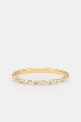 Anel Eternelle Torsade - Ouro amarelo e diamantes