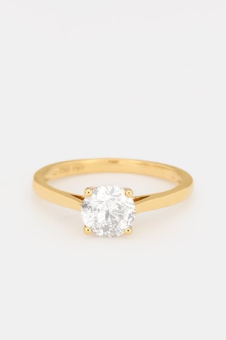 Anel solitário Impérial - Ouro amarelo e diamante
