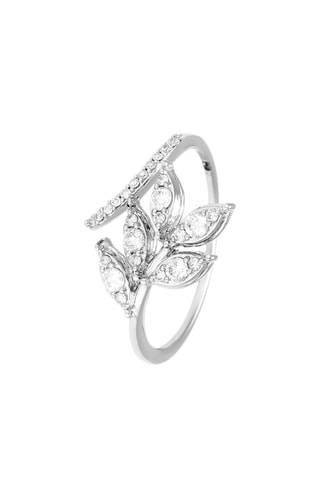 Anel Izïa - Ouro branco e diamantes