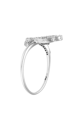 Anel Izïa - Ouro branco e diamantes