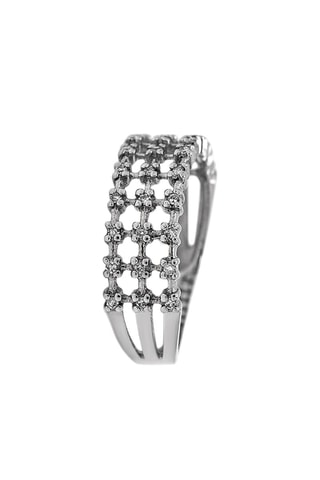 Anel Diamond Triplets - Ouro branco e diamantes