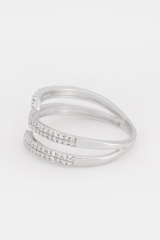 Anel Invisible Tear - Ouro branco e diamantes