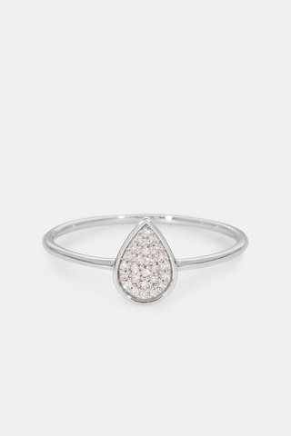 Anel Goutte Tendresse - Ouro branco e diamantes