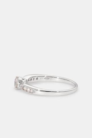 Anel Marry you - Ouro branco, diamantes e solitário