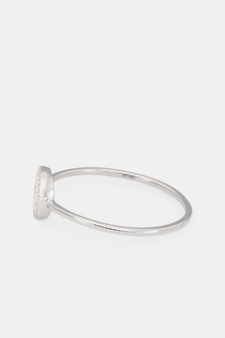 Anel Rond Tendresse - Ouro branco e diamantes