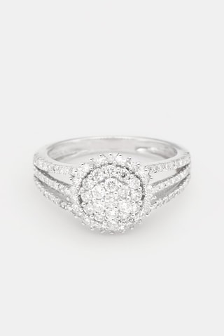 Anel Zinnia Ouro branco e diamantes