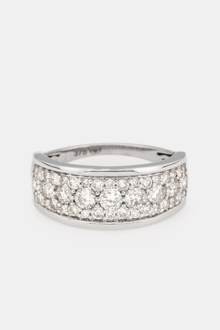 Anel Trishiras - Ouro branco e diamantes