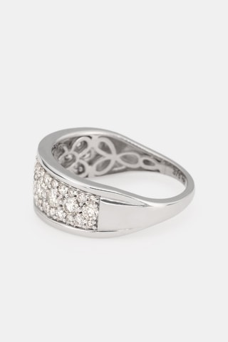 Anel Trishiras - Ouro branco e diamantes