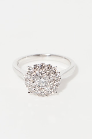 Anel Dandelion Ouro branco e diamantes