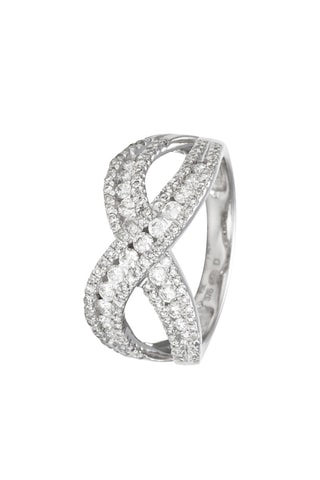 Anel A l'infini Ouro branco e diamantes
