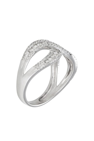 Anel A l'infini Ouro branco e diamantes