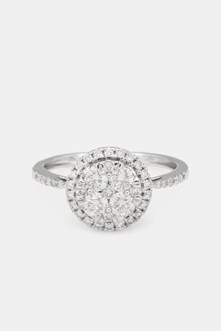 Anel Pompadour - Ouro branco e diamantes
