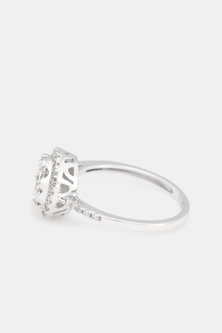 Anel Pompadour - Ouro branco e diamantes