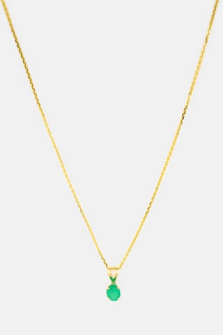 Pendente Puce - Ouro amarelo e esmeralda