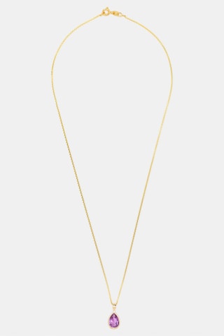 Pendente Goutte - Ouro amarelo e ametista
