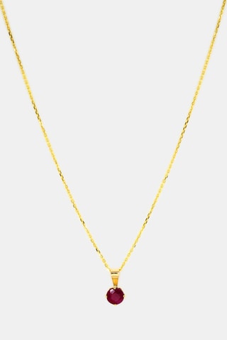 Pendente Puce - Ouro amarelo e rubis