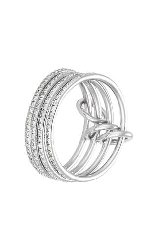 Anel Télesto - Ouro branco e diamantes