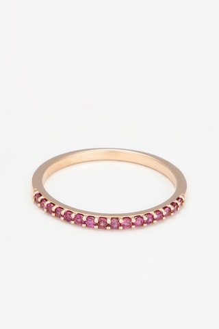 Anel Color Alliance Rhodolite - Ouro rosa e Rodonites