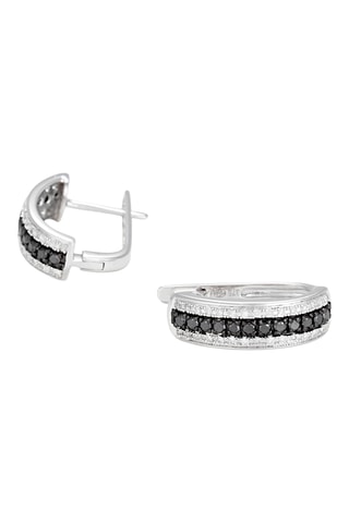 Brincos Diamants bicolores - Ouro branco e diamantes