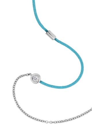 Pulseira Mon Unique Bleu - Ouro branco e diamante