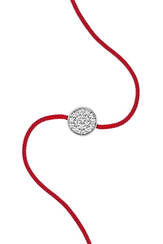 Pulseira Mon Précieux Rouge - Ouro branco e diamantes