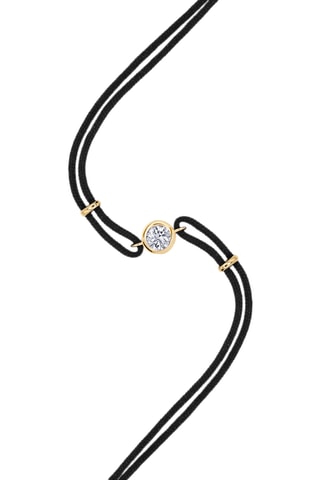 Pulseira Mon Divin Noir - Ouro amarelo e diamante