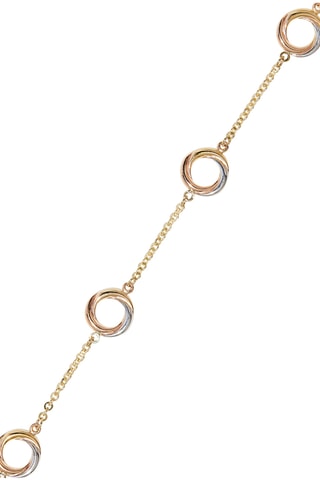 Pulseira Croisade - Ouro amarelo, ouro branco e ouro rosa