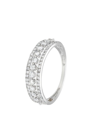 Anel Cantate - Ouro branco e diamantes